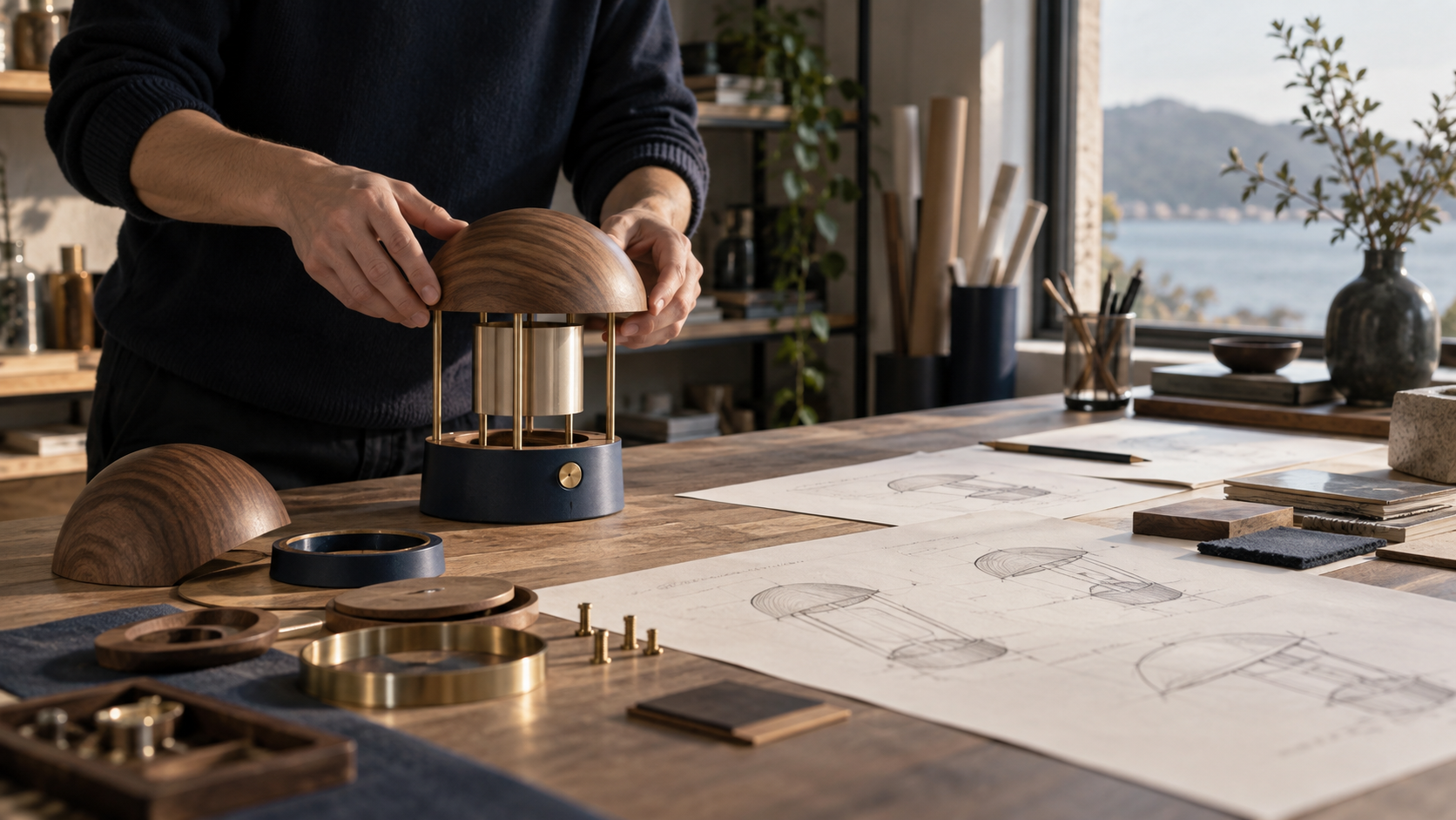 Un prototipo físico tomando forma sobre una mesa de estudio